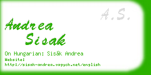 andrea sisak business card